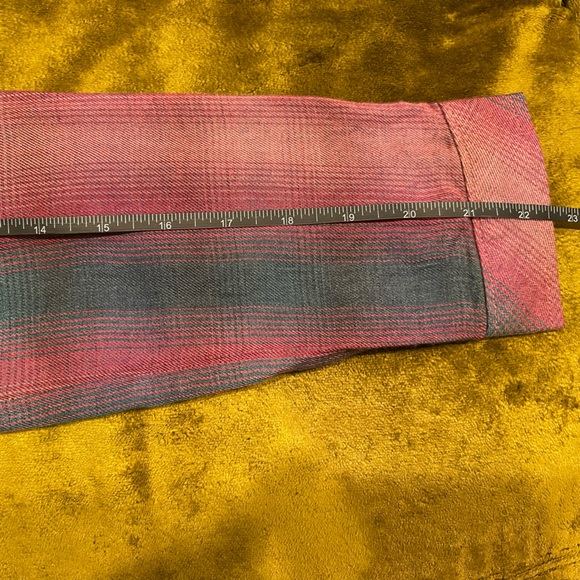 Anthropologie Cloth & Stone SZ M Red and Blue Plaid Lace Up Back Top! - Picture 10 of 12